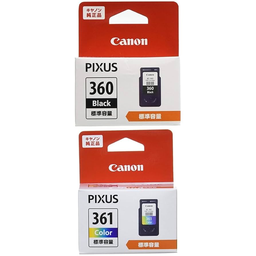 Canon PIXUS 361/360 大容量　カラー　ブラック キヤノン用 BC-361/360 純正インク ブラック＋カラー